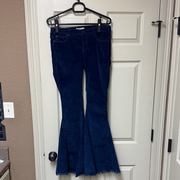 Pants - Free People navy flare cords